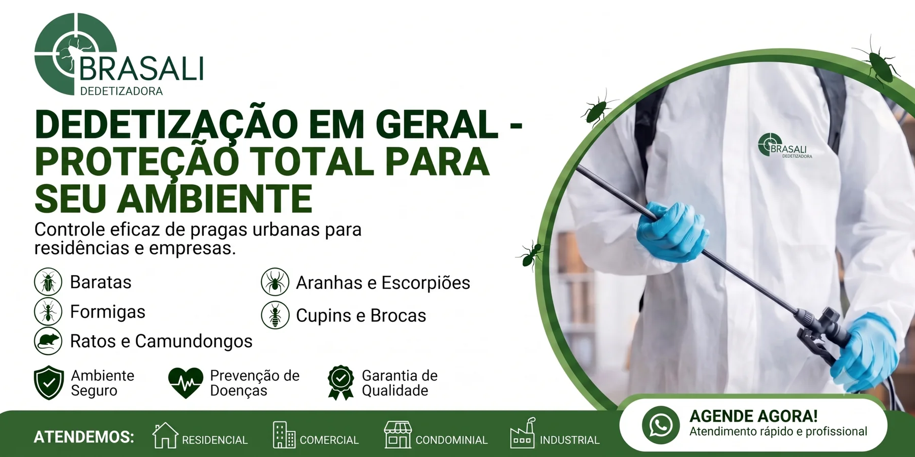 Dedetização em Geral em Brasília-DF — Brasali Dedetizadora