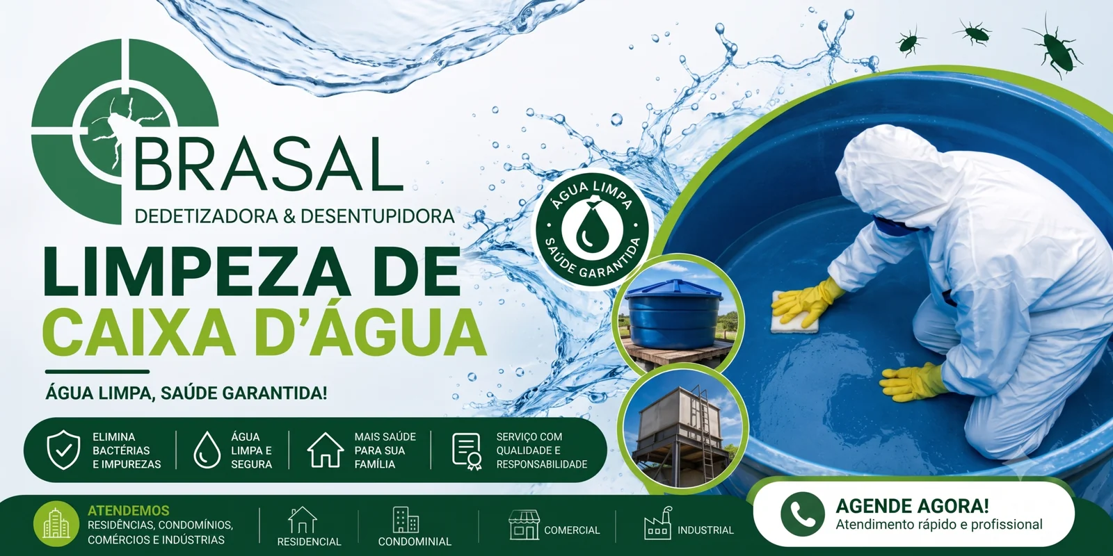 Limpeza de Caixa d'Água em Brasília-DF — Brasali Dedetizadora